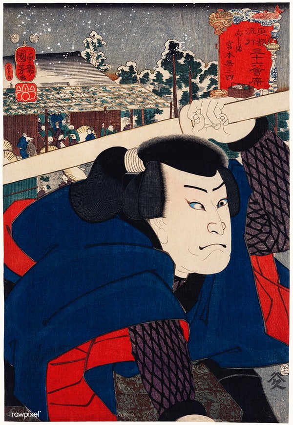 Mukojima Miyamoto Musashi by Utagawa Kuniyoshi (1753–1806), a traditional Japanese ukiyo-e style portrait illustration of an actor Minamoto Musashi. Original from Library of Congress. Digitally enhanced by rawpixel.
Download this image: https://t.co/FNDY00wlvc https://t.co/pkCNtCXKpc