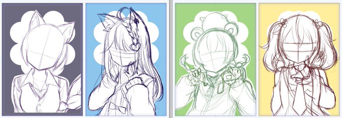 ラフ
シリーズで描くの楽しいけど
作業量にうぐっっ?てなったとこ 
