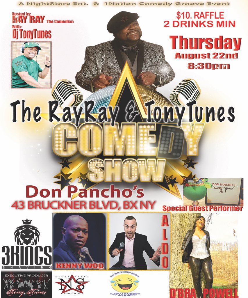 DPLegacyMusicGr's tweet photo. Come join me tonight in The Bronx for Comedy and Music. https://t.co/kihP2V7jeY