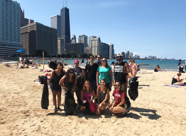 RadancyCo's tweet photo. Earlier this month, members of our Chicago office partnered with the Great Lakes Adopt-a-Beach initiative to clean up empty bottles, candy wrappers, plastic bags and more to help beautify Oak Street beach! #tbt #showTMP https://t.co/zfTcakeBuN