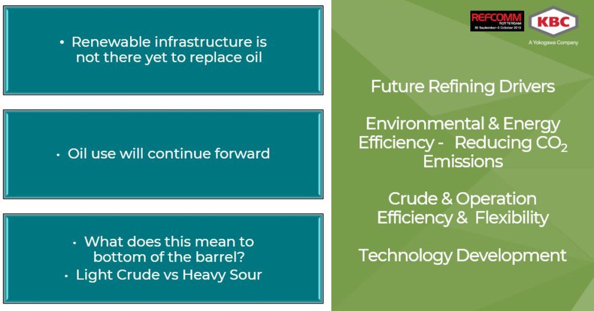 kbc_at's tweet image. &quot;The future involves industry becoming more efficient – regardless of technology choice.
Bringing the European perspective Nicola Knight, Regional Ops Mgr, will discuss what will the future hold for bottom of the barrel conversion at #refcomm Rotterdam.
kbc.global/events/refcomm…