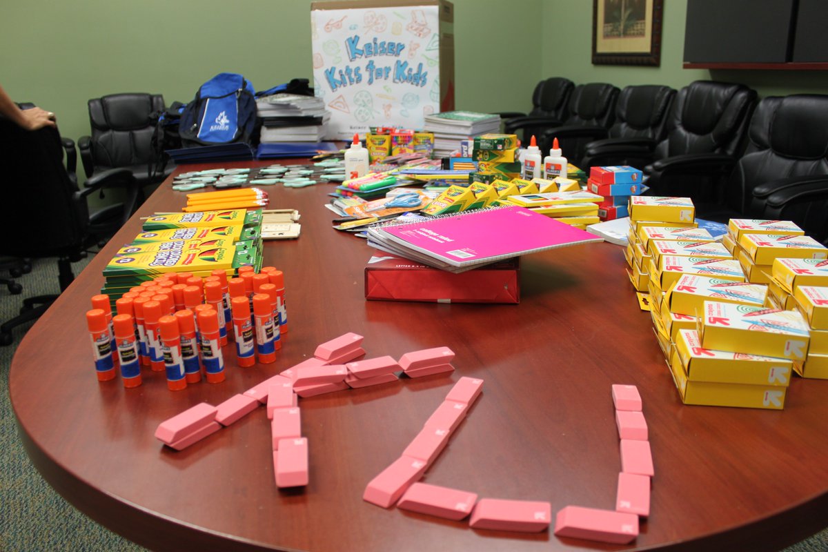 KeiserU's tweet image. KeiserU #Sarasota #KitsforKids #schoolsupply drive was a success! Students, faculty, and staff have been donating items and funds for supplies for local title I school Palmetto Elementary.

#keiseruniversity #keisersarasota #keisercares