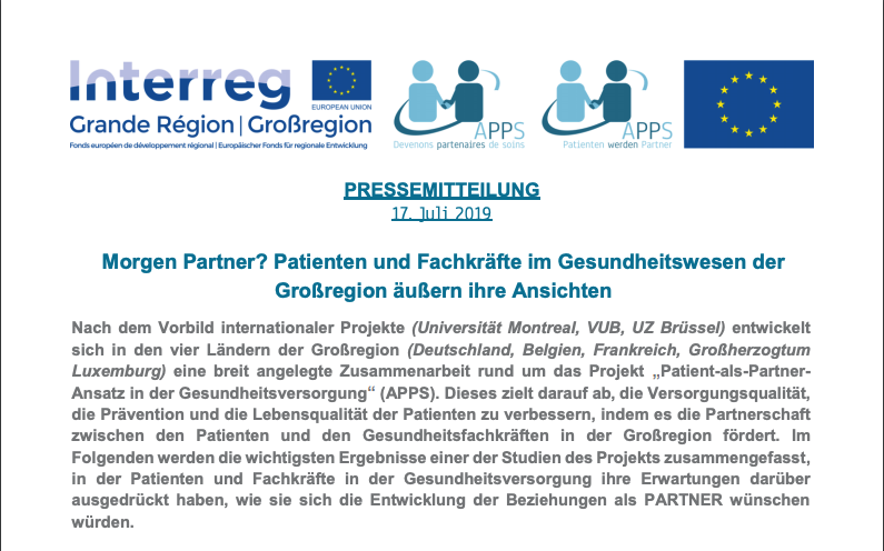 appsbyinterreg's tweet photo. 📣📣PRESSEMITTEILUNG📣📣

Der Ansatz des Patienten als Partner in der Pflege:
Patienten und Experten aus dem Gesundheitswesen äußern ihre Erwartungen darüber, wie sie sich die Entwicklung der Beziehungen zwischen den PARTNERN wünschen.
https://t.co/fawUbAilrl https://t.co/GFG2kNyCTJ