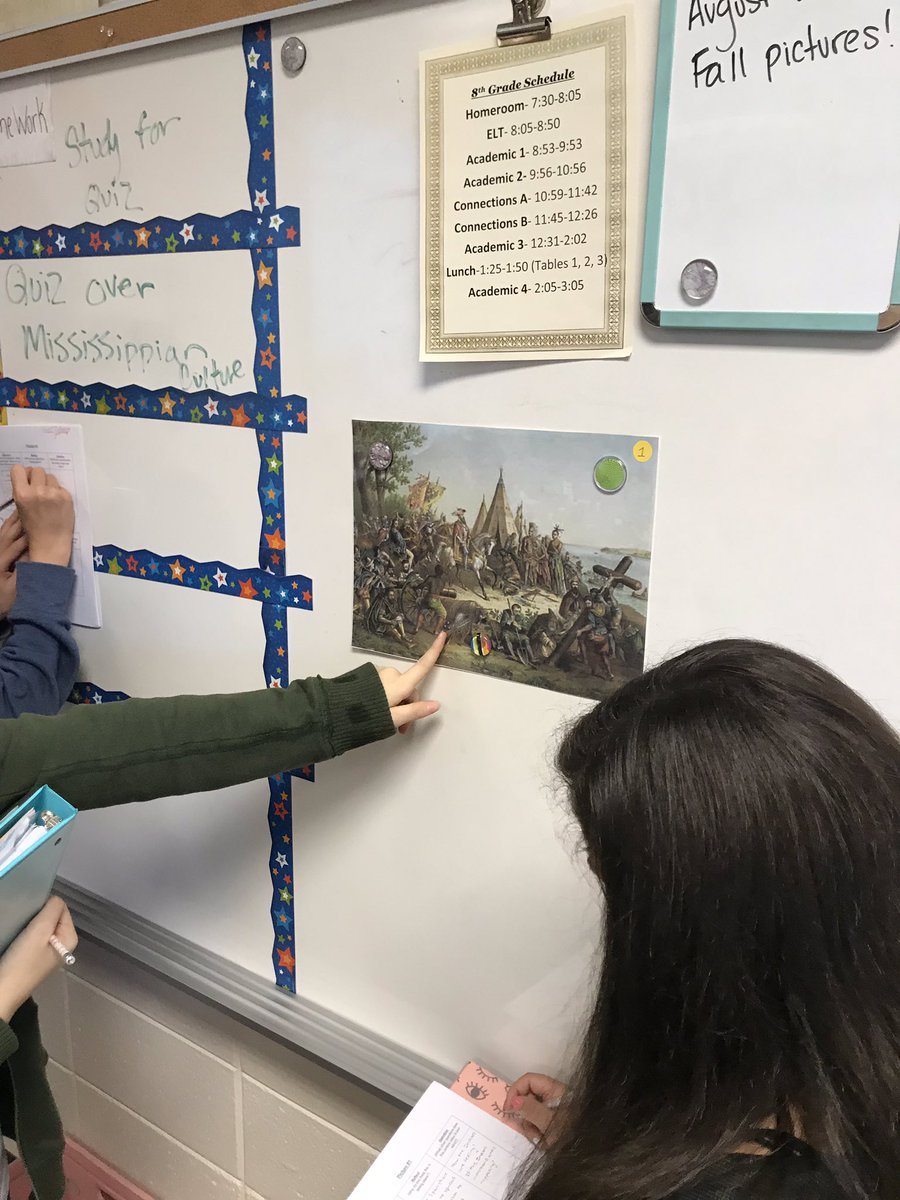 BonnieTerrell24's tweet photo. Analyzing the Spanish impact on American Indians through pictures. @RichmondHillMS #georgiahistory #socialstudies #history https://t.co/BjF7NwK3JG
