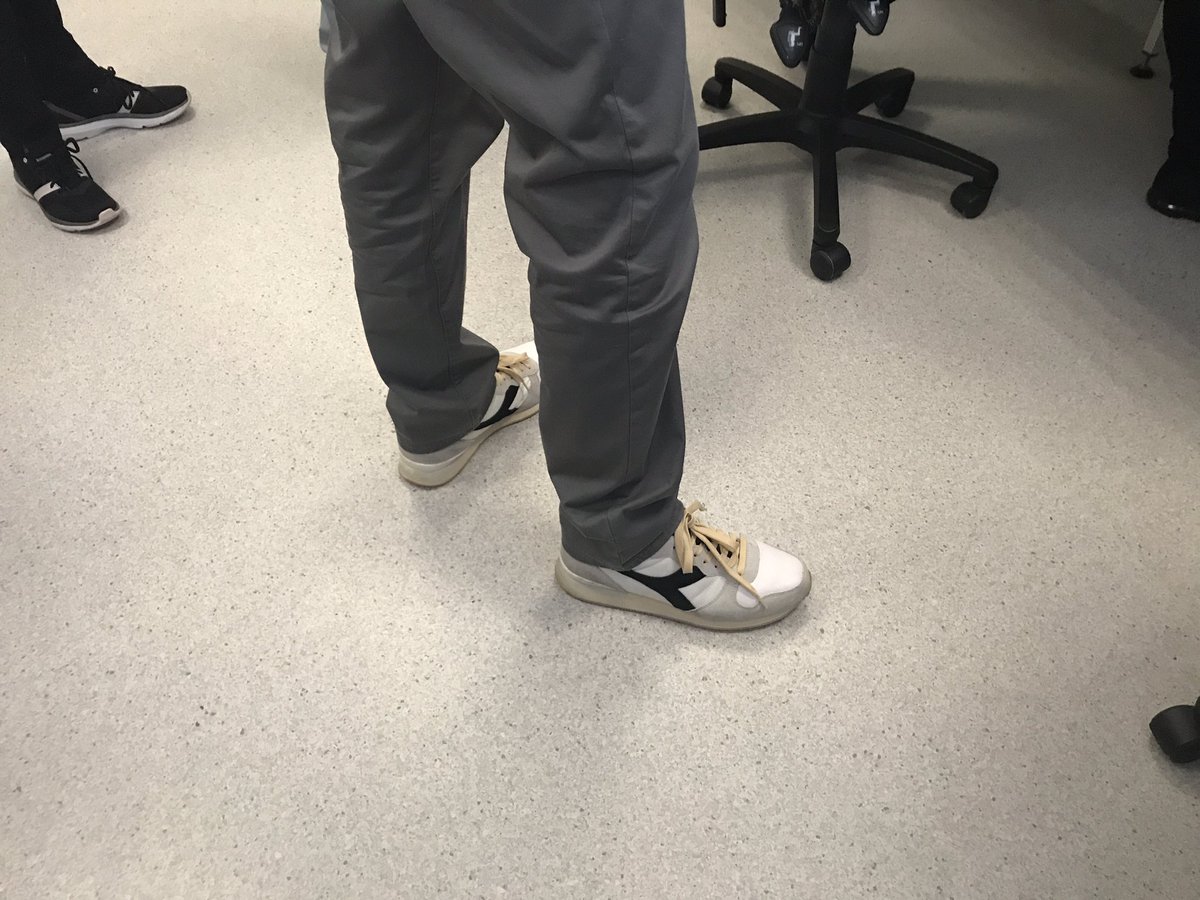 Dr Affley well prepared for running to emergency stroke calls!! @Nadnhs <a href="/ASPHFT/">Ashford & St Peter's</a> #busyday #hemeansbusiness