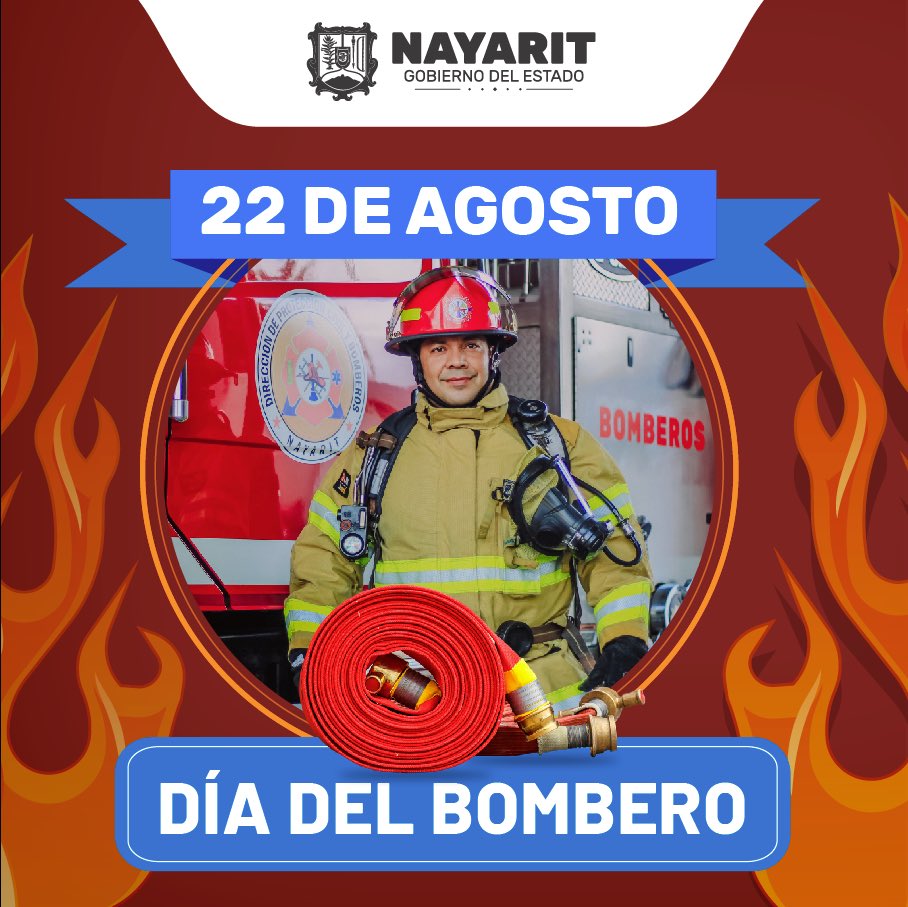 NayaritGobierno's tweet photo. Hay héroes que arriesgan sus vidas por salvar las nuestras. Por eso les reconocemos su vocación de servicio, su enorme entrega y su gran valentía. ¡Feliz #DíaDelBombero!🔥🚒 https://t.co/YVkc0uAdw7