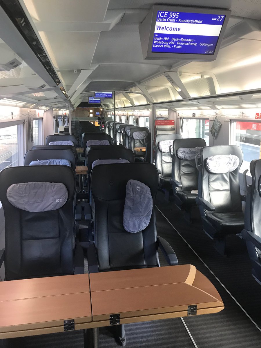 TazdevilWI's tweet photo. Auf geht es nach Hause im #ICE995. Schickes neues Interieur. https://t.co/UNHphoYSeC