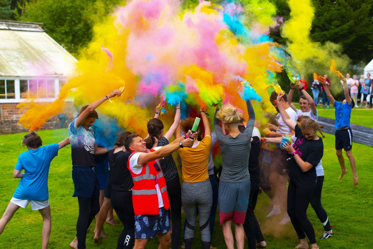 This afternoon was the annual paint party 🎨 🎨 🎨. Look at the colour in this! 🌈