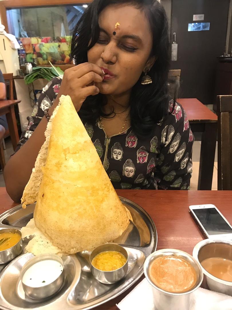 agnes2791's tweet photo. this is me getting excited for the ghee thosai 🙈😂 #foodma https://t.co/1mCeCPELVW