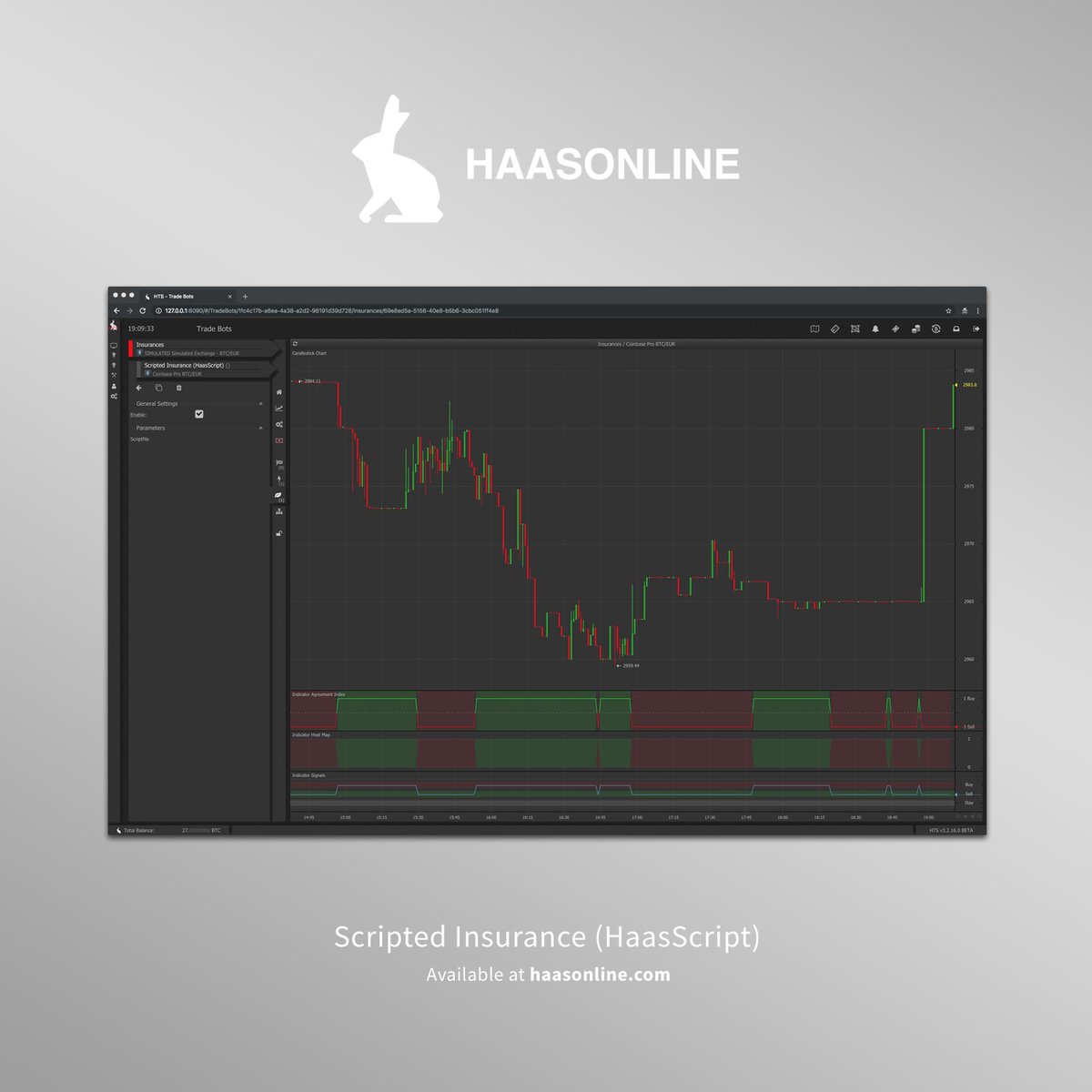 haasonline's tweet photo. With the Scripted insurance you can load a custom insurance developed with #HaasScript. Combine with existing technical indicators and safeties for a complete #HaasBot
π Read more: https://t.co/9a9PpMCQbn https://t.co/cCgbKpA0o9