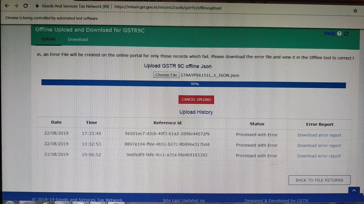 achalshah9's tweet photo. We want to work hard...but not like this...we want to spend time in improving the quality of audit report not on technical issues #GSTR9C https://t.co/qSNY9eDB1o
