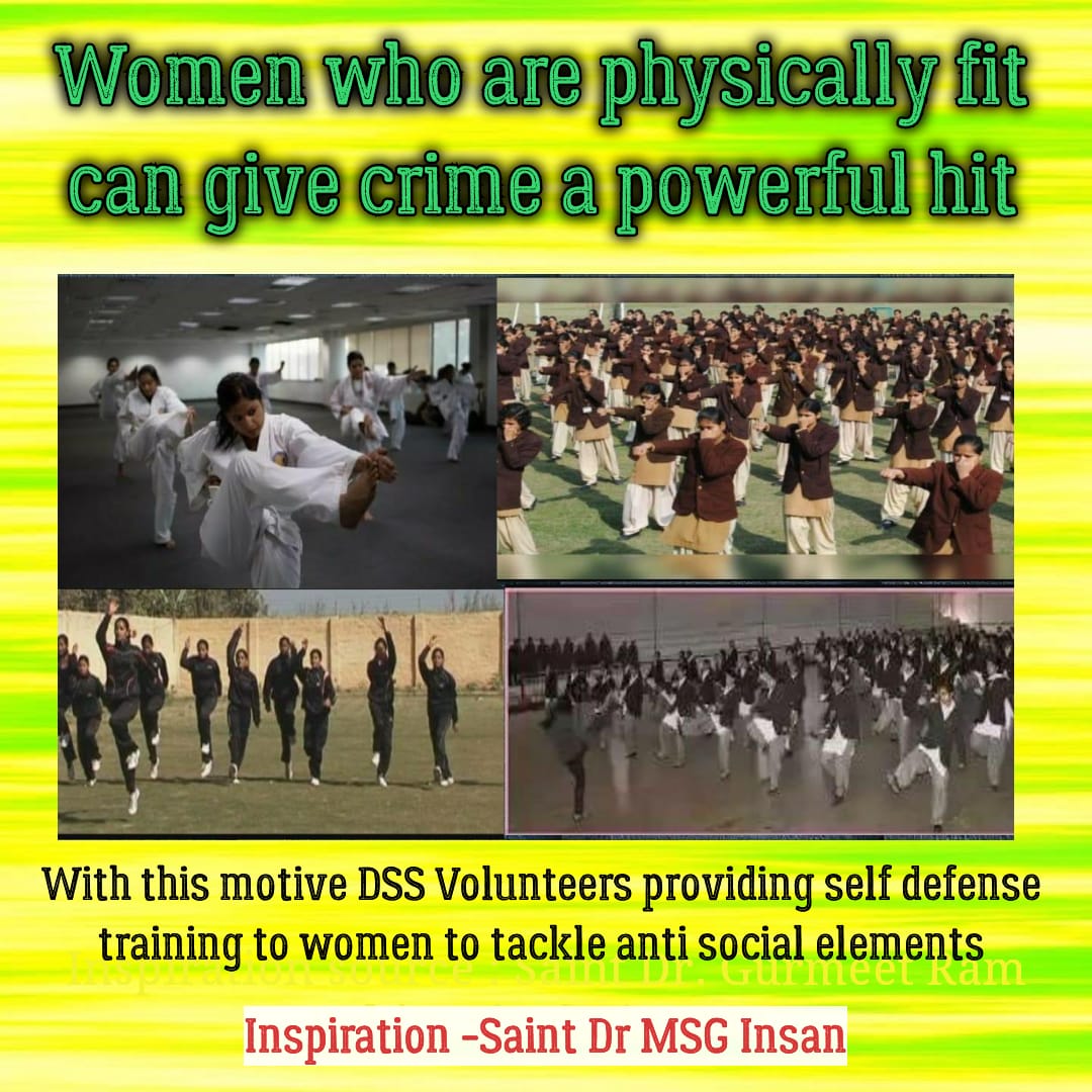 BetiPyari's tweet photo. #EmpoweringWomen
@derasachasauda volunteers are giving Self-Defense training to womens for making them Self-Efficient and Fearless ... @Gurmeetramrahim 🌸✨ https://t.co/jubE5B8z4N