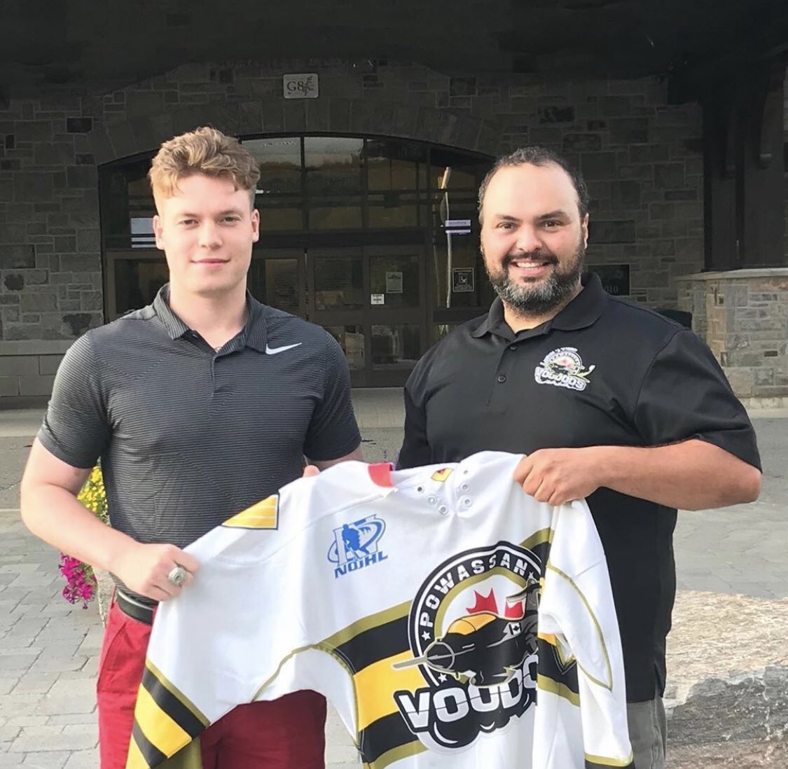 VoodoosNOJHL's tweet photo. NEWS: The Powassan Voodoos are pleased to announce the return of 2017 NOJHL playoff MVP Parker Bowman. 

Welcome home, @Parker_bowman79! 

#NOJHL https://t.co/j640GqhchK