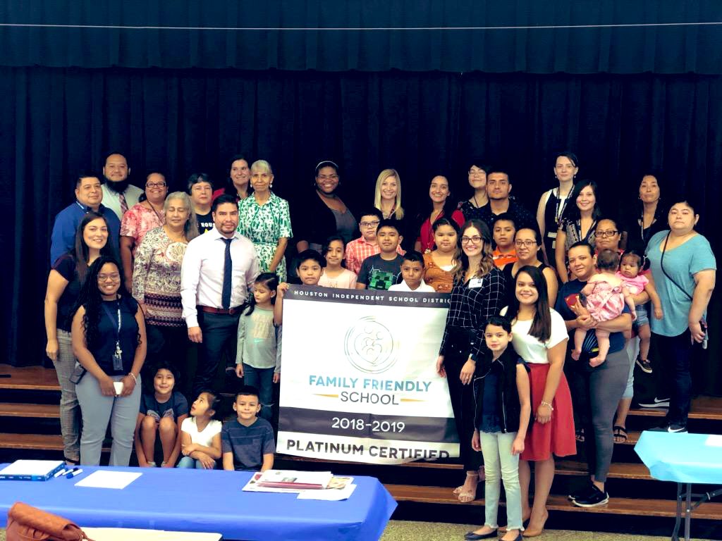 ShelbyCalabrese's tweet photo. Proud to be a Family Friendly School! #PlatinumCertified but  #goingforthegold  @PortHoustonES @HISDFACE 
@VGarcia_PH @HISDEastArea https://t.co/LGLq3iTyik