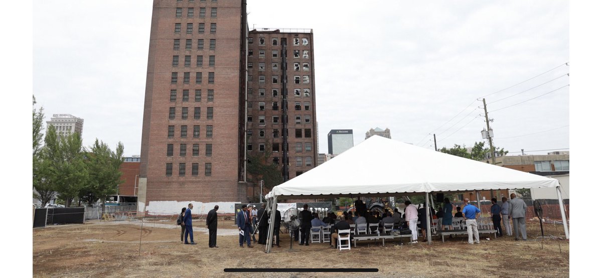 SBAsoutheast's tweet photo. Regional Administrator Ashley D. Bell honored to participate in the groundbreaking of Birmingham’s American Life building today #OpportunityZones in action! @SBA_Alabama @HUDSoutheast #WHORC https://t.co/zoOMAbmDEK