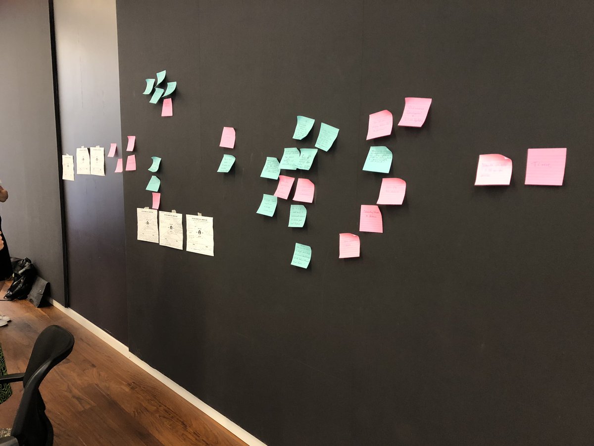 LaCroixER's tweet photo. Love a “gallery walk”. Some great collaboration happening in our breakout session at #edtechwaterloo https://t.co/kZsL8iScUY