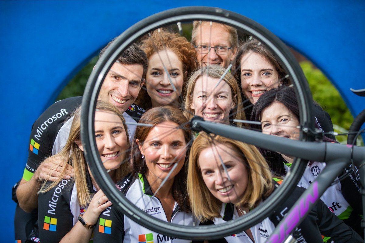 Microsoftirl's tweet photo. Good luck to the 73 cyclists &amp; 19 crew from Microsoft who will set off on the 355km #Cycle4LauraLynn from Kenmare on September 4th. See the team in the @IrishTimes Images of the Day as they look to bring the total amount raised to €388,000 since 2014. https://t.co/aE5cNecmeo https://t.co/SKjcPQ6r8A