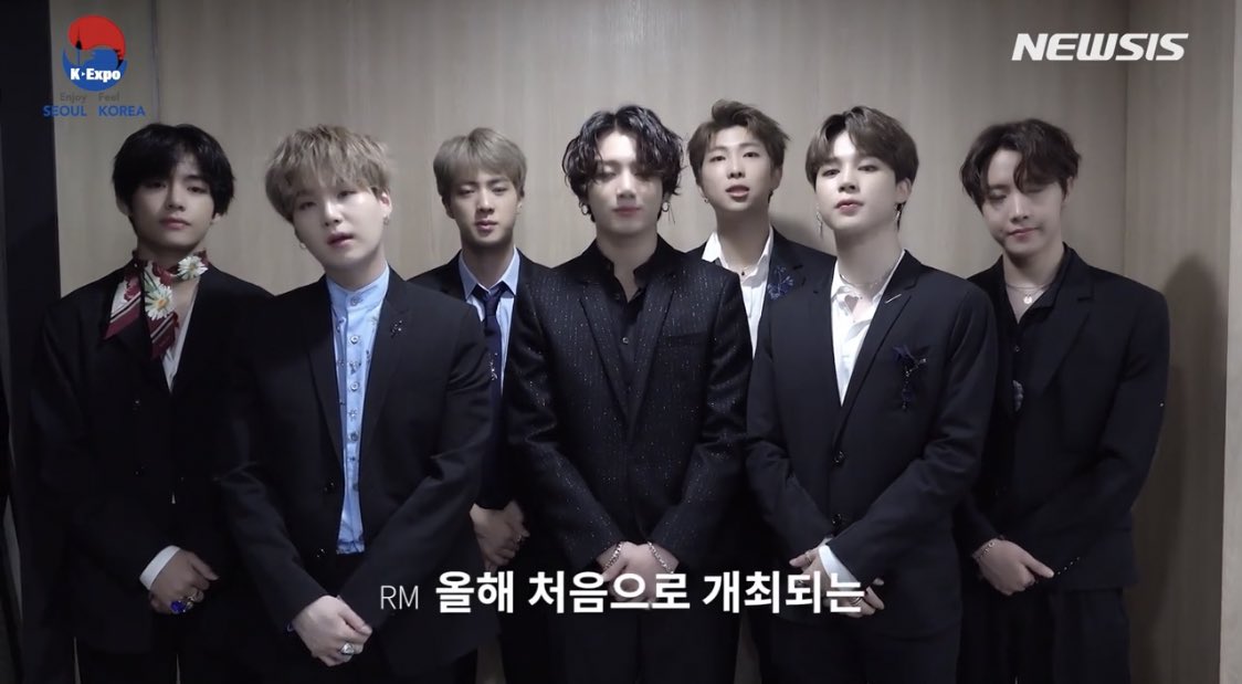 Cholinmgv's tweet photo. BTS_ARMY: NEWSIS 2019 K-EXPO - #방탄소년단 축사 #BTS a speech of congratulation (출처 : 뉴시스 | 네이버TV) BTS_twt bts_bighit https://t.co/Z18yiCNajj https://t.co/zDOeTSB5De