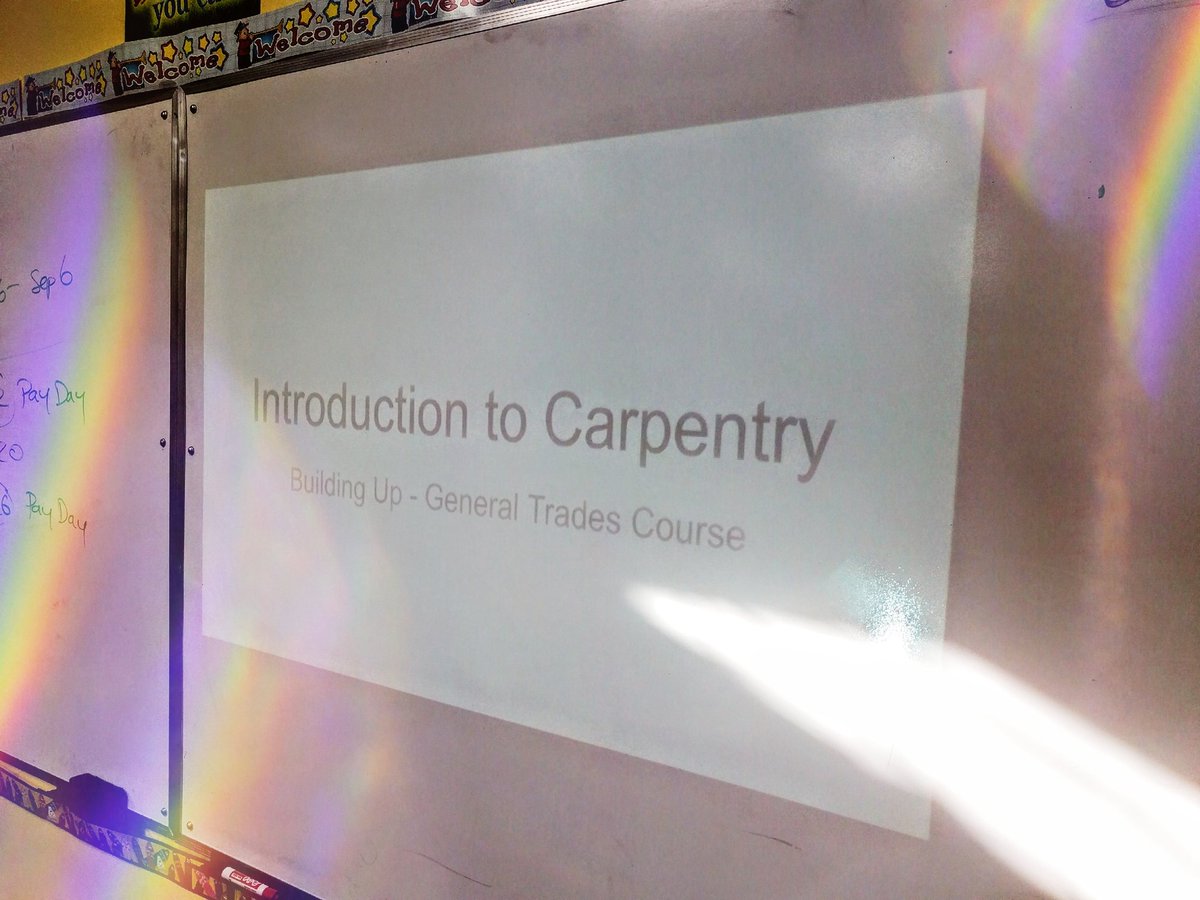 BuildingUpTO's tweet image. Coming at your from our Intro to #Carpentry class with Instructor Johs, complete with model to show the concepts of basic home framing 🏘️🔨 #InClassLearning