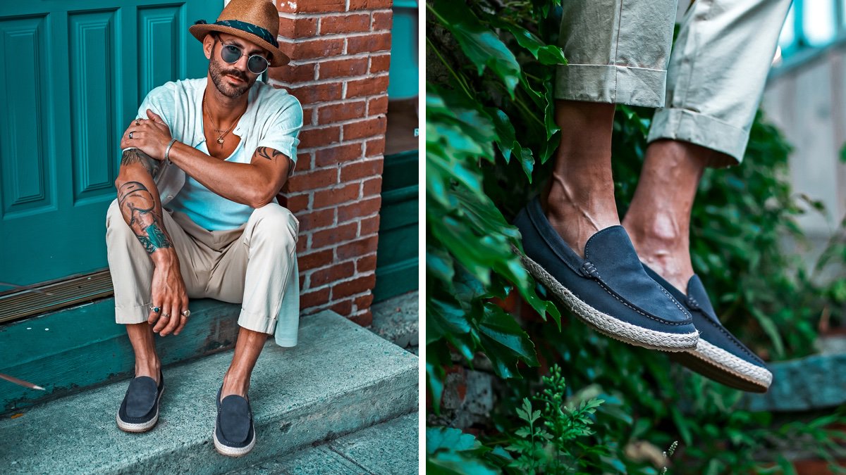 bluecollarprep's tweet image. New Shoes, New Post🙂I love blues (duh) and I love texture, so this is the perfect shoe for me! This is actually my first pair of espadrilles and they just go with my beachy vibe so well!✌️#MyBlakes #Mensfashion #style 

blakemckay.com/collections/sl…