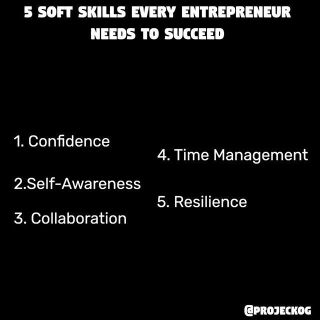ProjeckOG's tweet photo. These soft skills are things that we should all know (and try to improve on) regardless of what we do for a living.⠀
-⠀
Follow @projeckog for more info about #entrepreneurship⠀
#entrepreneur #entrepreneurs #entrepreneurlife #freelancer #freelancing #… https://t.co/1ljEyOaERG https://t.co/77euqzgZzM
