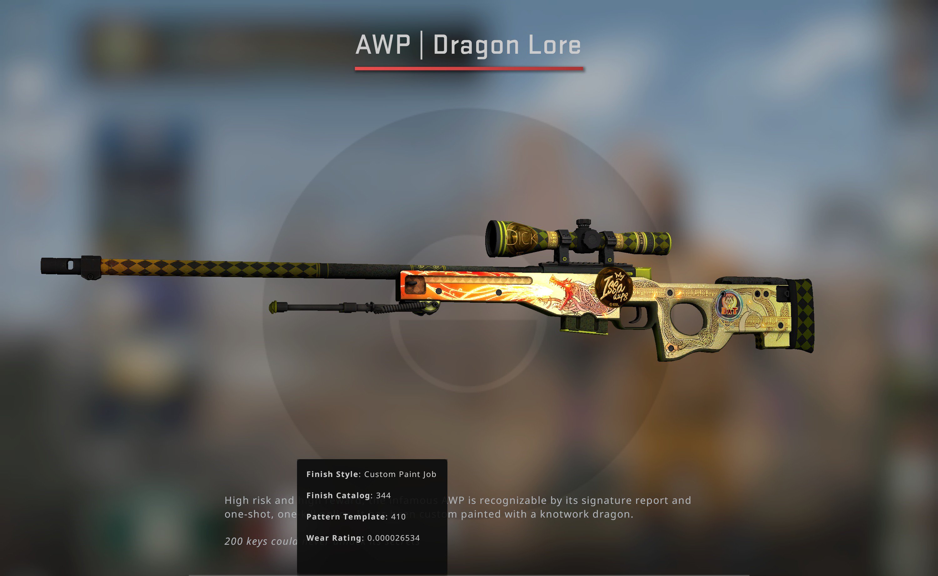 AWP  Dragon Lore 