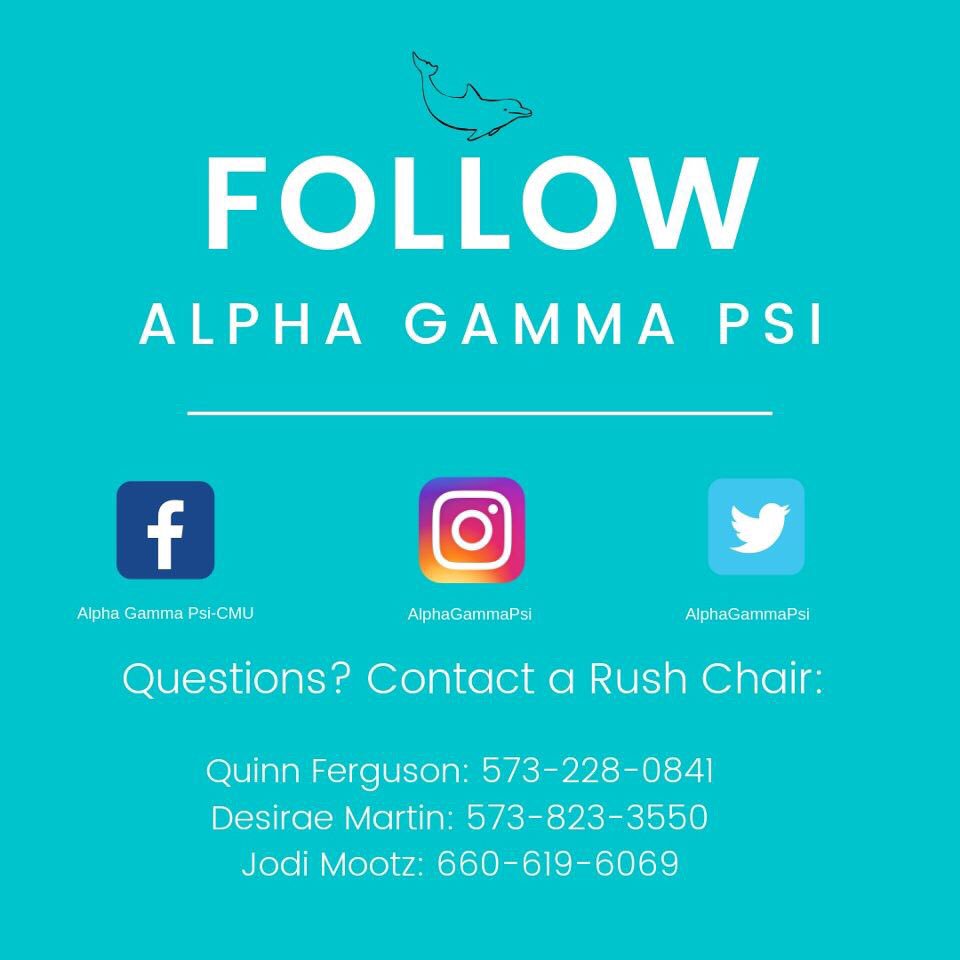AlphaGammaPsi's tweet photo. Don’t forget to follow us on Instagram and Facebook to keep up with all the fun things Alpha has to offer! https://t.co/GjP7t4503C