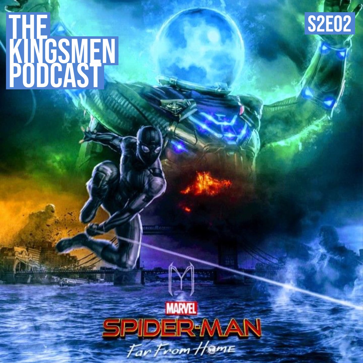 PodcastKingsmen's tweet photo. Spiderman: Far From Home grapples with themes like grief, self-worth, following in the footsteps of heroes, the passing of the mantle, and exercising discernment of character. Listen to the Kingsmen's S2E02 discussion at https://t.co/Sma3vOMfCr https://t.co/iIvlpFWud1
