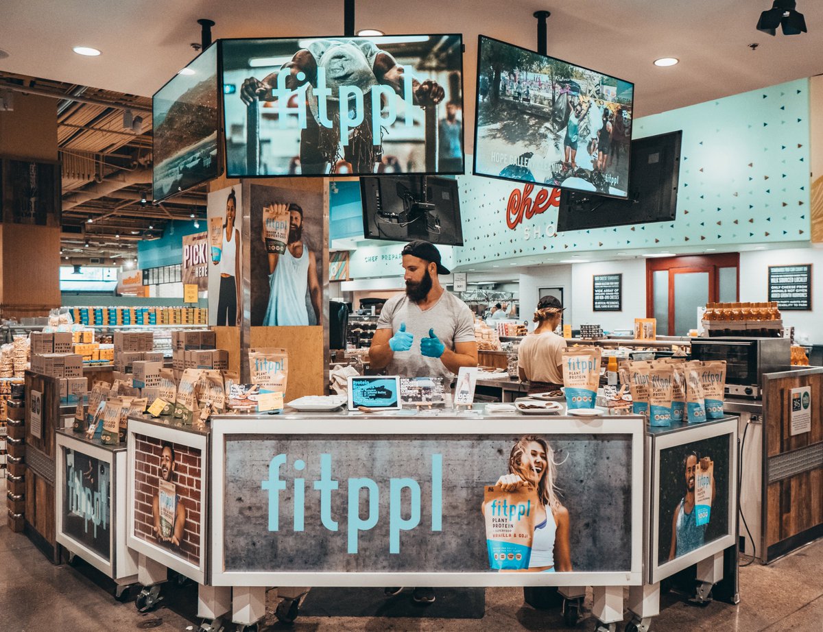 Two thumbs up to everyone that stopped by and showed support at our <a href="/WholeFoods/">Whole Foods Market</a> showcase over the last 7 days 🙏 We met a lot of day one fans and made a lot of new ones. Big thanks from Patrick and the #fitppl crew. 👊