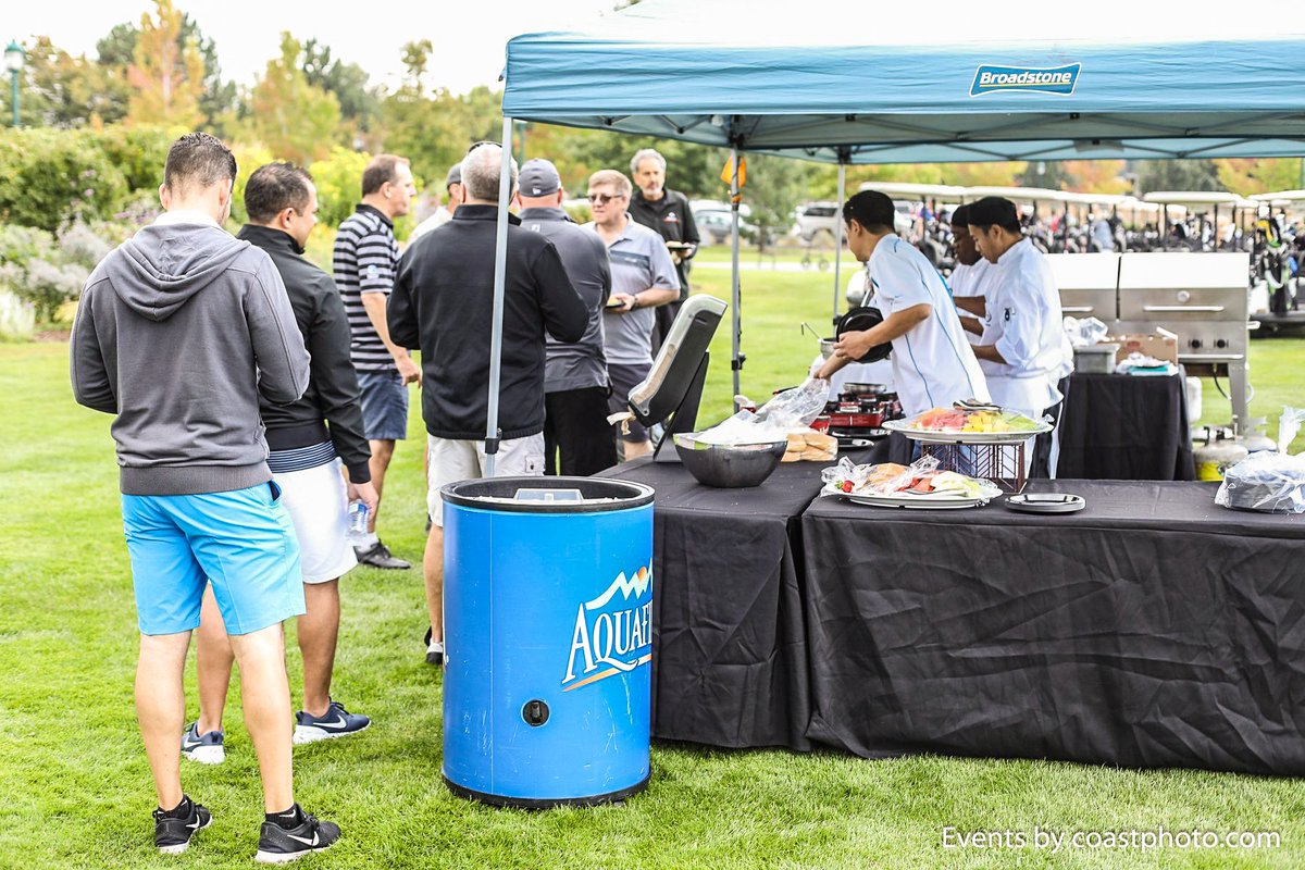 SheratonYVR's tweet photo. Another year, another Golf Tournament with @YVRforKids! ⛳️ We're back at @QuilchenaGolf supporting #YVRForKids and @CanuckPlace! Drop by our breakfast station for some fuel before the games. https://t.co/E0ZiHal44r
