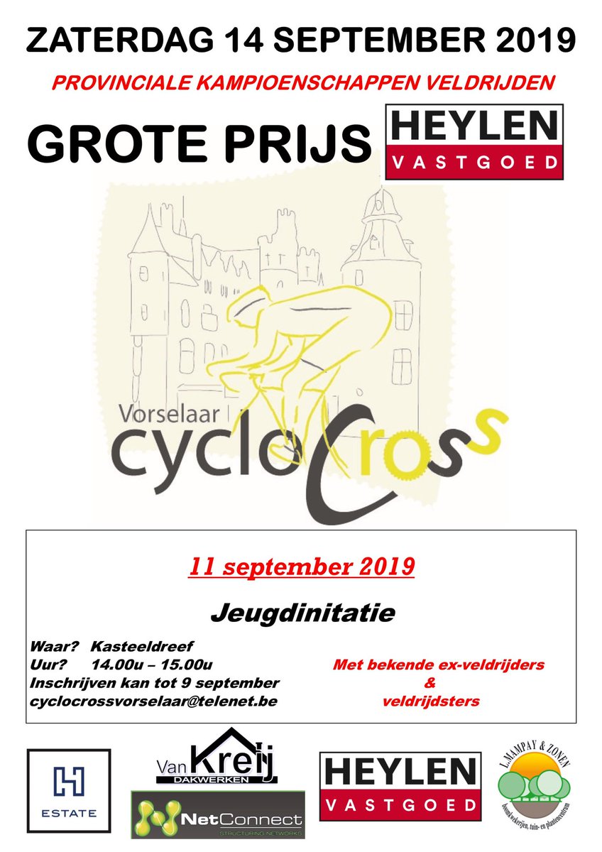 JohanOoms's tweet photo. Iedereen klaar voor de start?💪🏻  Welkom op 11 september @cxvorselaar. Vooraf inschrijven kan nog tot 8 september. 😊 cyclocrossvorselaar@telenet.be! #cyclocross #jeugdinitiatie #Vorselaar  #sportersbelevenmeer https://t.co/GQUcEqM4Vk