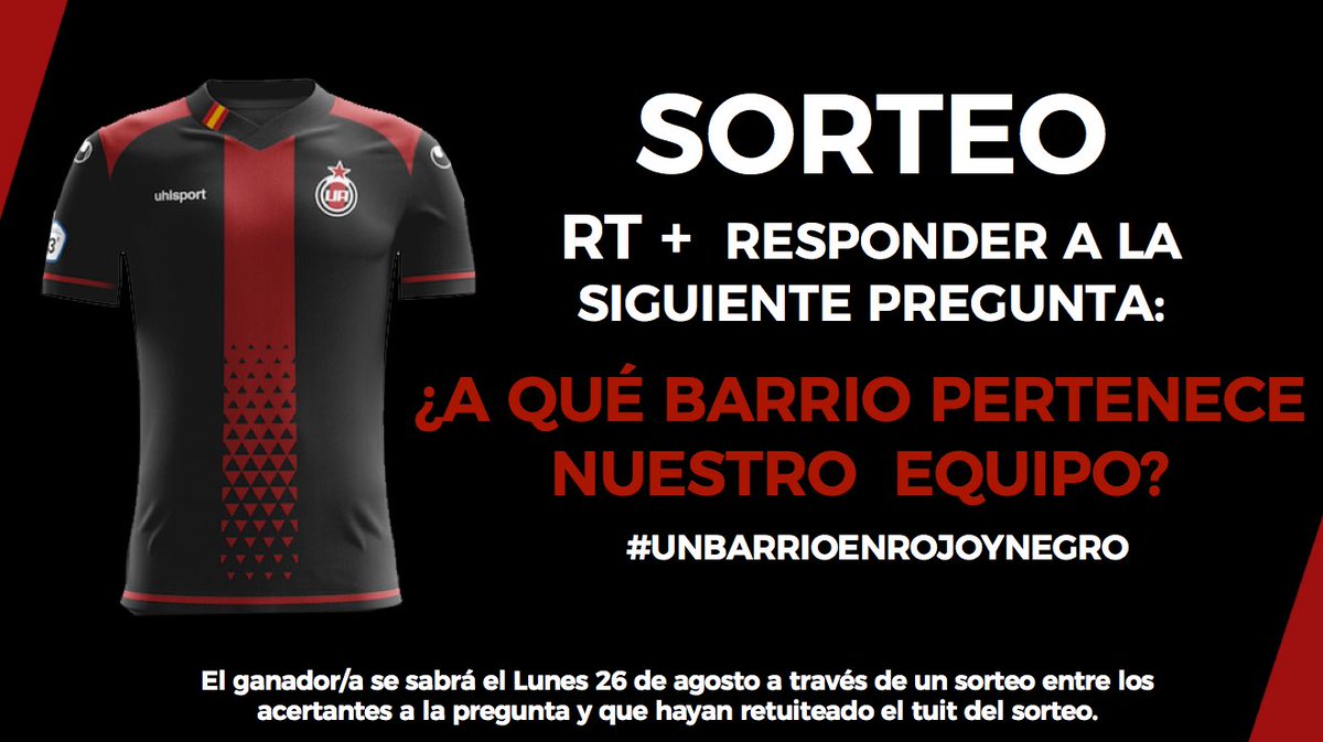 UnionAdarve's tweet image. SORTEO | Gana nuestra camiseta haciendo RT ➕ acertando la pregunta 🤔. ¡Esperamos vuestras ✅ respuestas! 

#UnBarrioEnRojoYNegro 🔴⚫️