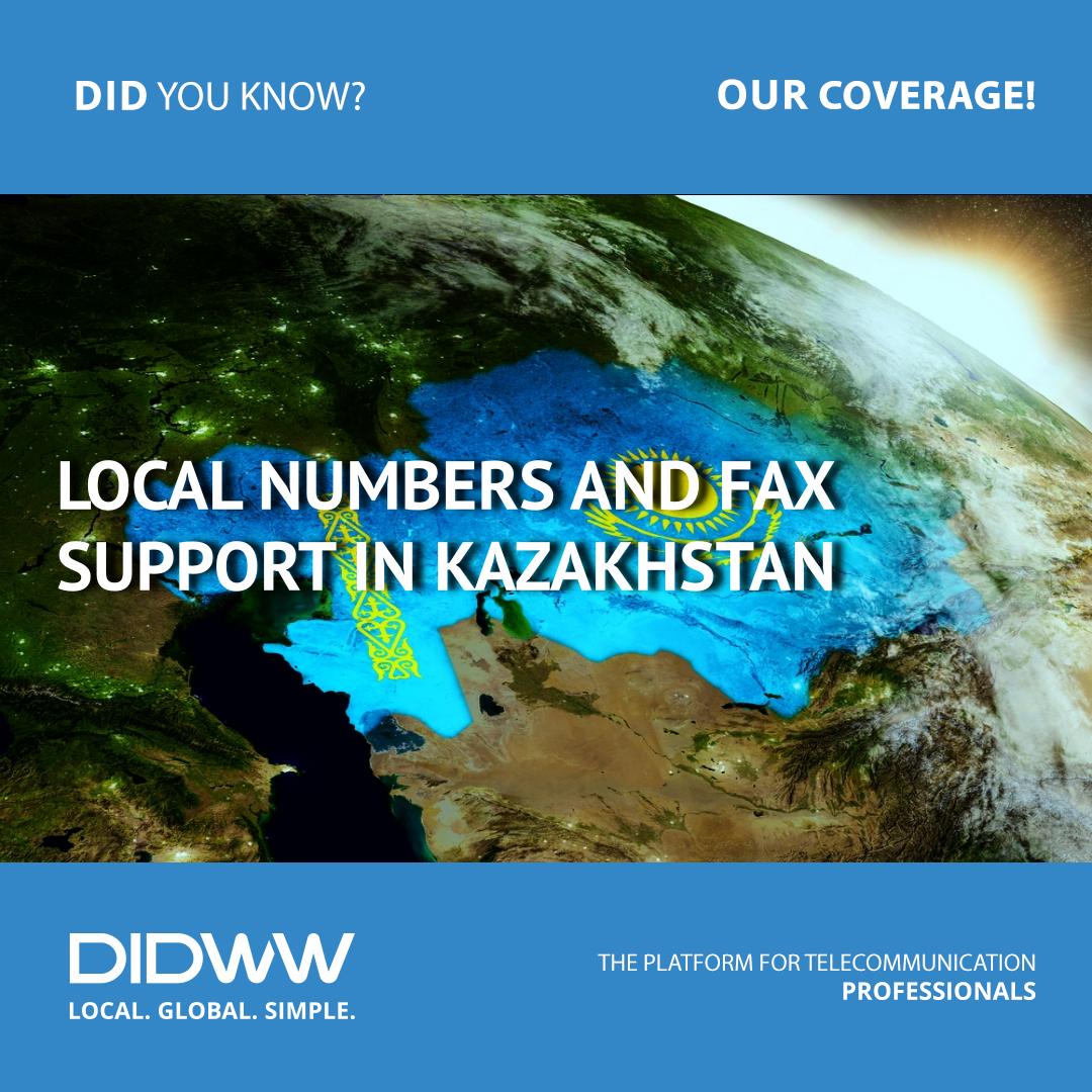 DIDWW's tweet image. #DIDWWCoverage #Kazakhstan #LocalNumbers #FaxSupport #telecommunication