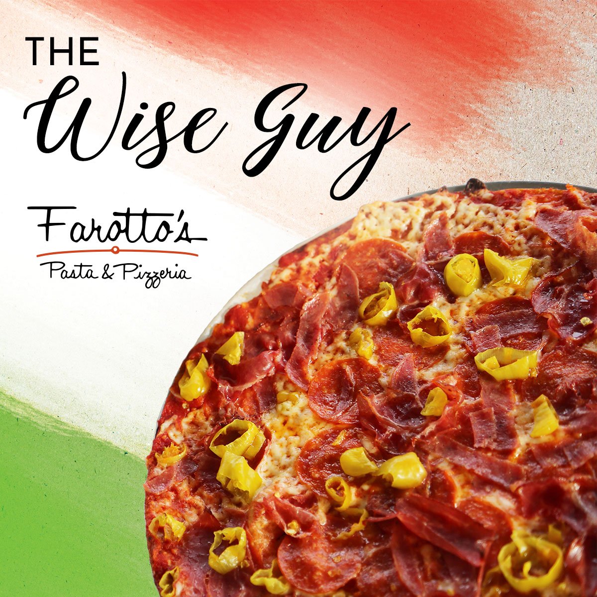 Come taste our amazing classic Italian pizza – The Wise Guy. 

Featuring: Capicola - Salami - Pepperoni - Pepperoncini - Mozzarella - Traditional Pizza Sauce - Roasted Garlic

bit.ly/2IgCGvt