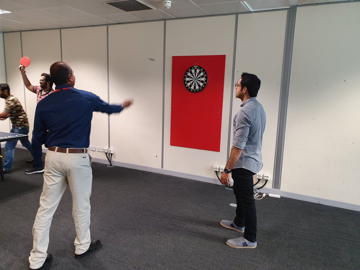 JoshMK_UK's tweet photo. Dart Competition underway as part of #SANKALP19 TechM Milton Keynes Annual Sports meet
@tech_mahindra @dharmadhikary @Jithesh_os @vispis @abdulquaderg @xsyeda @GroupRA_TechM https://t.co/tGJy07NXmC
