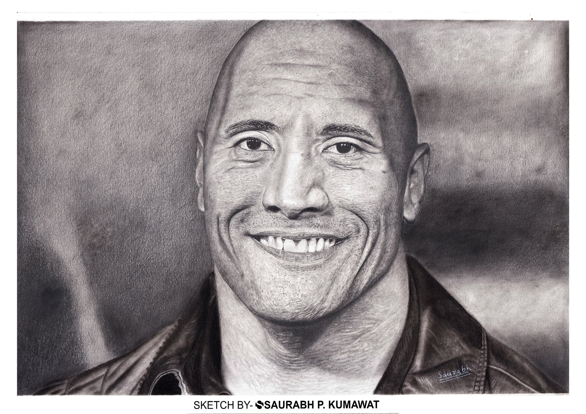 Robet Xu  Dwayne Johnson Sketch