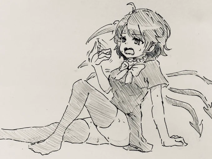 #深夜の真剣お絵描き60分一本勝負
暑い 