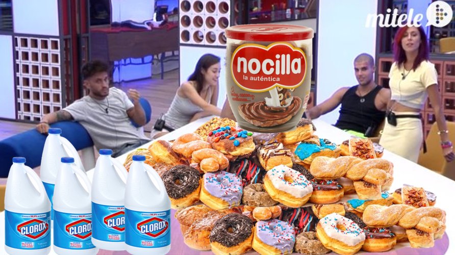 TVSALSEO's tweet photo. MI MOMENTO FAVORITO:

Barby KQ se encarga de la compra semanal y se gasta el dinero en 200 kilos de bollería, nocilla, lejía y decoloración. MARAVILLOSA. Creo que la 2 foto es obra de @elenapons https://t.co/nPJYqHkj0y
