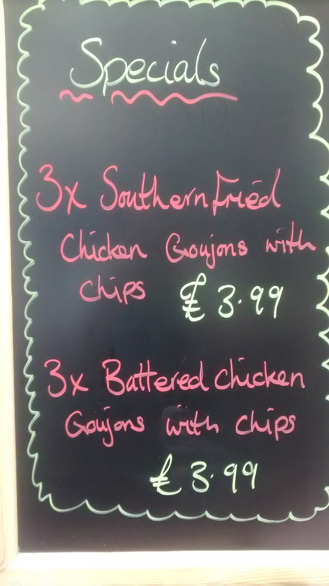 LandSeaChippy's tweet photo. Feel like Chicken tonight? yummy chicken goujons on special tonight😀 https://t.co/Kr65NcwJVC