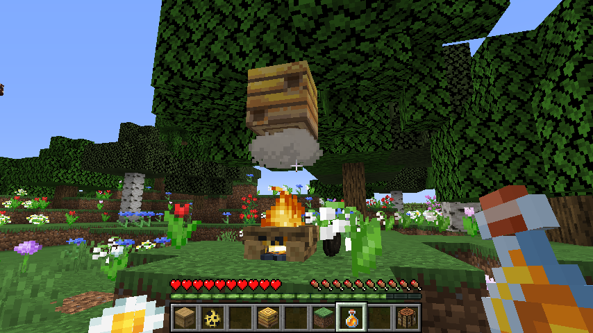 How to get honey in minecraft with campfire