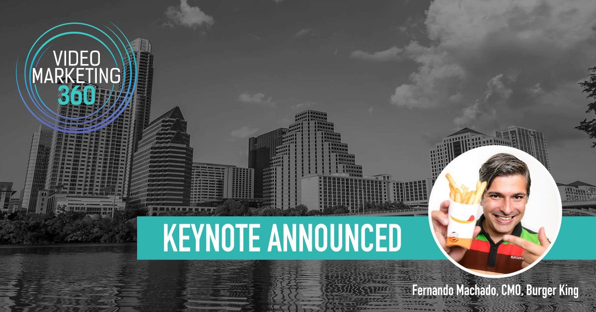 chief_marketer's tweet photo. Meet Your Keynote: @BurgerKing CMO Fernando Machado hits the big stage at Video Marketing 360! Check out the full program and grab your pass today. Lowest rates on sale now. https://t.co/IvMXAtrv8s #VM360 https://t.co/5Ji7H0HnH5