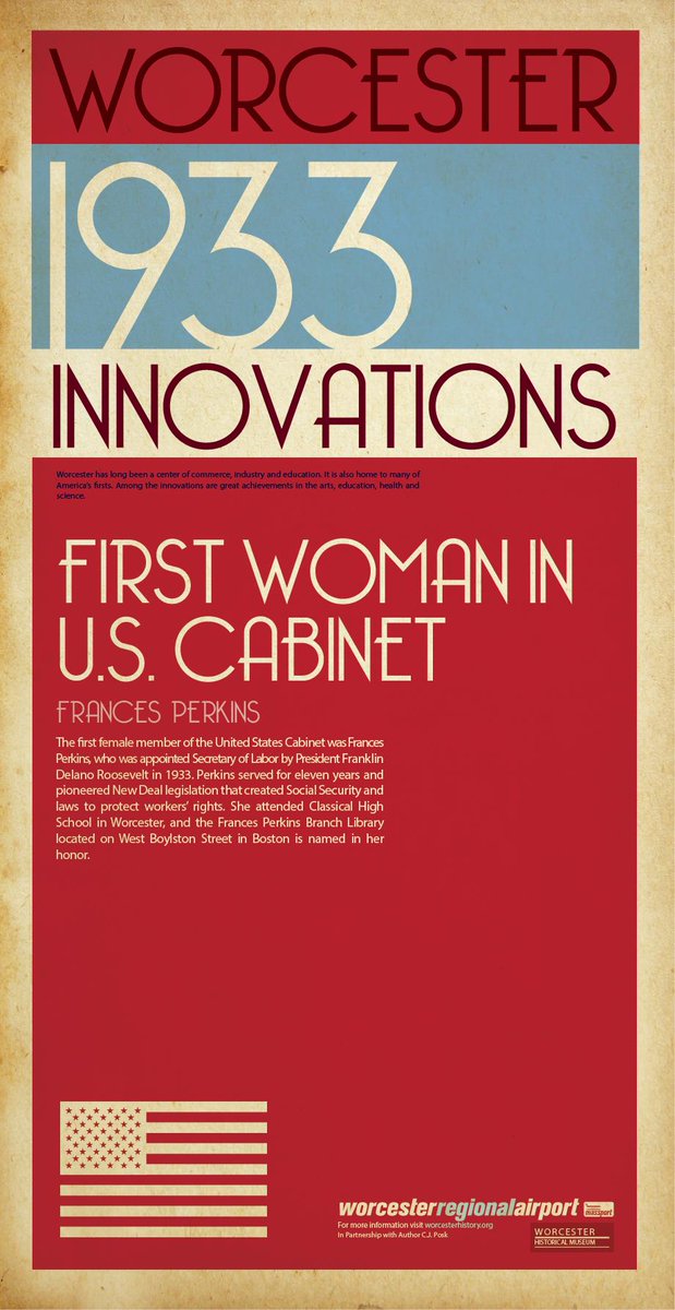 Worcester Airport On Twitter Frances Perkins The First Female