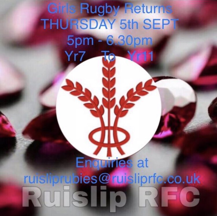 ruisliprfc's tweet photo. Ruislip Rubies are back!!! Come down and get involved in an ever growing girls section. https://t.co/rpCrxKCohf