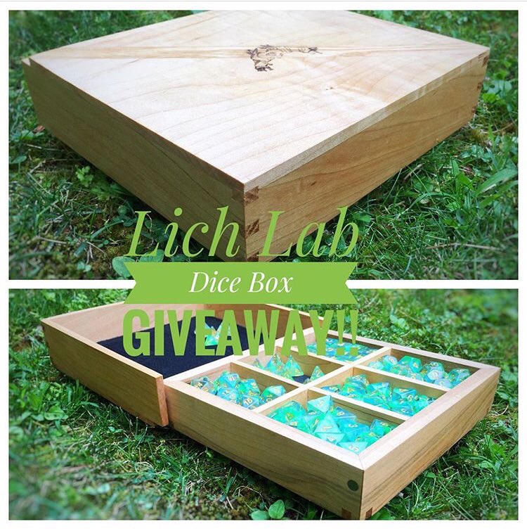 thelichlab's tweet image. 5 days left! Maple and Oak Dice Organizer Box/Rolling Tray Giveaway! $185 retail! Rules: 1)Follow @thelichlab 2)Like this tweet 3)Retweet this w/ hashtags #thelichlab and #lichlablotto Winner chosen at random on 8/27. US only, please. Visit us at etsy.com/shop/TheLichLa…