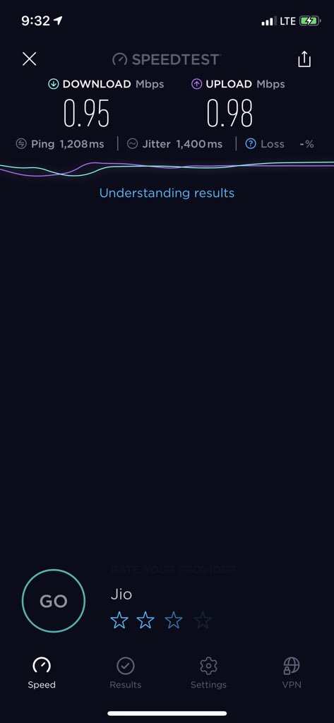 Shubhendude's tweet image. This is what Jio gives speed in our location ...
Worst network @reliancejio @JioCare 
Do something about it....
This is from last 2-3 weeks and I have done many complains regarding this ... #seriousissue
#jionetwork