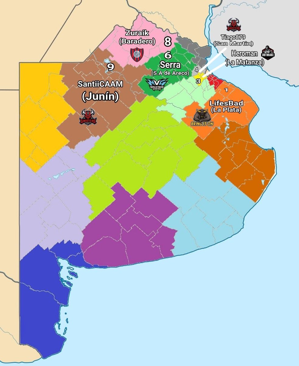Clasificados a las Finales de los #JJBB2019 Mar Del Plata

🐂@LifesBad_CR (Región 1, La Plata)
🐉@Heroman_27 (Región 3, La Matanza)
😈@Tiago_879 (Región 4, San Martin)
💂<a href="/Serraa9CR/">MvG||Serraaa</a> (Región 6, S.A de Areco)
😇<a href="/zuRaik01/">zuRaik</a> (Región 8, Baradero)
😈@SantiiCAAM_CR (Región 9,  Junín)