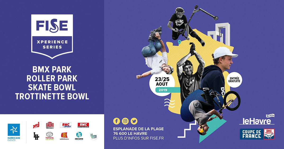 LH_LeHavre's tweet photo. Le @fiseworld débute demain ! 
Venez vivre 3 jours de glisse et de sports extrêmes sur la plage du Havre !
➡️ Plus d'infos sur : https://t.co/uPNlkuFPK7 https://t.co/hT2Rx3SimM