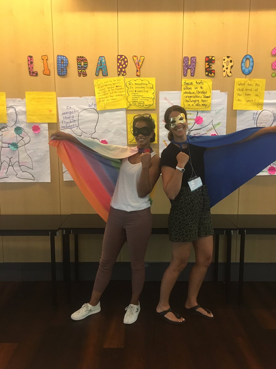 MissKCallahan's tweet photo. Working hard at the #ETFOsa2019 summer workshop on How to develop your Library Super Powers 📚@MsPBrown2 @BrownPSPanthers https://t.co/XcYwvskG10
