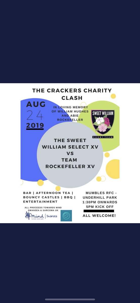 If your in mumbles this weekend please think about attending the crackers charity clash with some familiar faces involved and all for a great cause @swansearfc