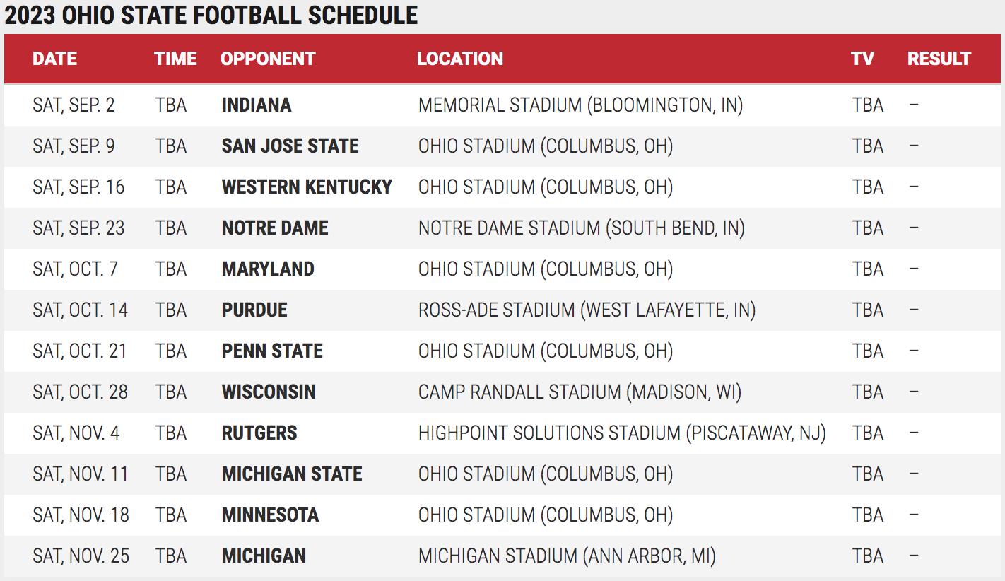 Wku Calendar 2023 تويتر \ Dan Hope على تويتر: "Ohio State's Schedules For The 2022 And 2023  Seasons. The Buckeyes Are Currently Slated To Play Eight Home Games In 2022  And Only Six Home Games